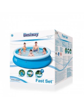 Надуваем басейн за цялото семейство Bestway Fast Set 57266, кръгъл 3.05 м х 76 см