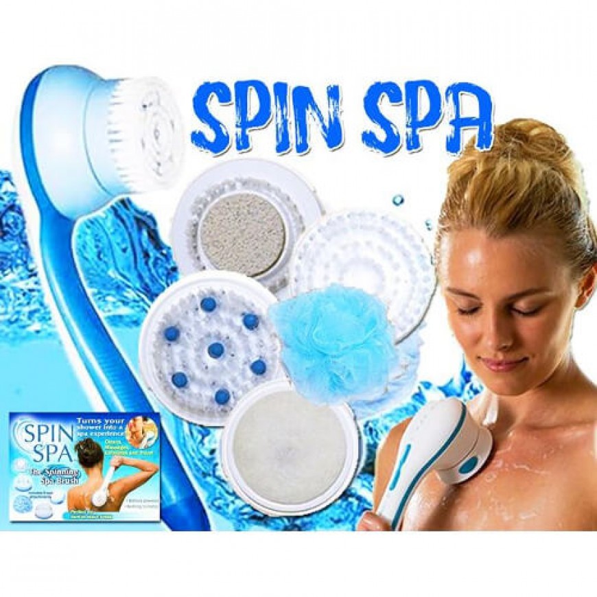 Масажираща четка за баня Spin Spa за почистване и релакс на цялото тяло