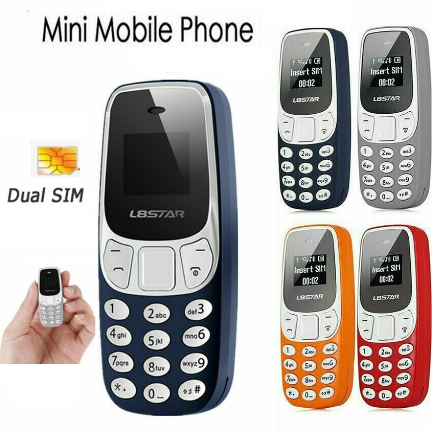Малък мобилен телефон мини Bm10, 2 сим карти, bluetooth свързване