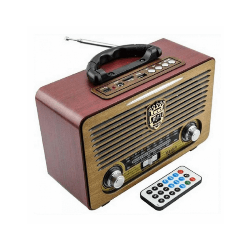 Радио ретро Meier M115BT, Bluetooth,  дистанционно, USB и SD карта