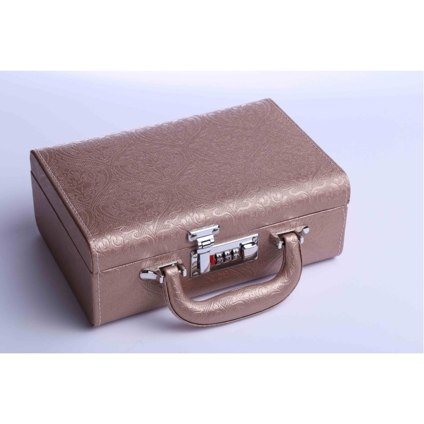 Кутия за бижута тип куфар 24/17/9см, бронз, B24