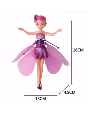Летяща сензорна розова фея, играчка за момиче, 18 х 13см