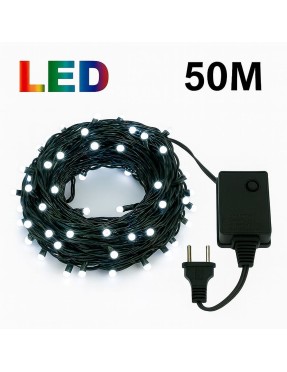 Коледни бели лед лампи 300 диода, 50 метра