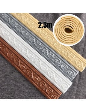 Самозалепваща декоративна лайсна за стени и тавани, 2.3м х 8.5см