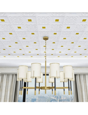 Плоскости за стени и тавани E14 Gold, 70 х 70см, самозалепващи