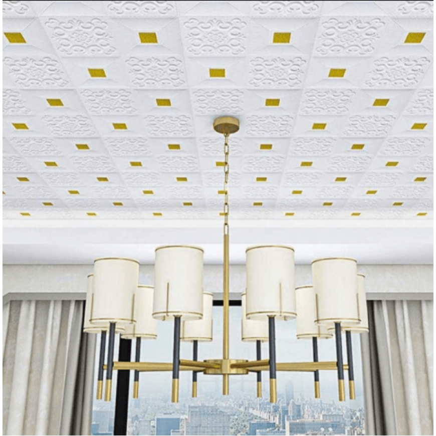 Плоскости за стени и тавани E14 Gold, 70 х 70см, самозалепващи