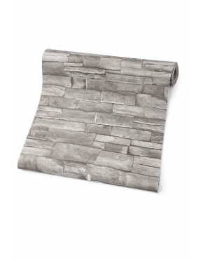 Винилов тапет сив камък A-2118, 10м х 45см, самозалепващ