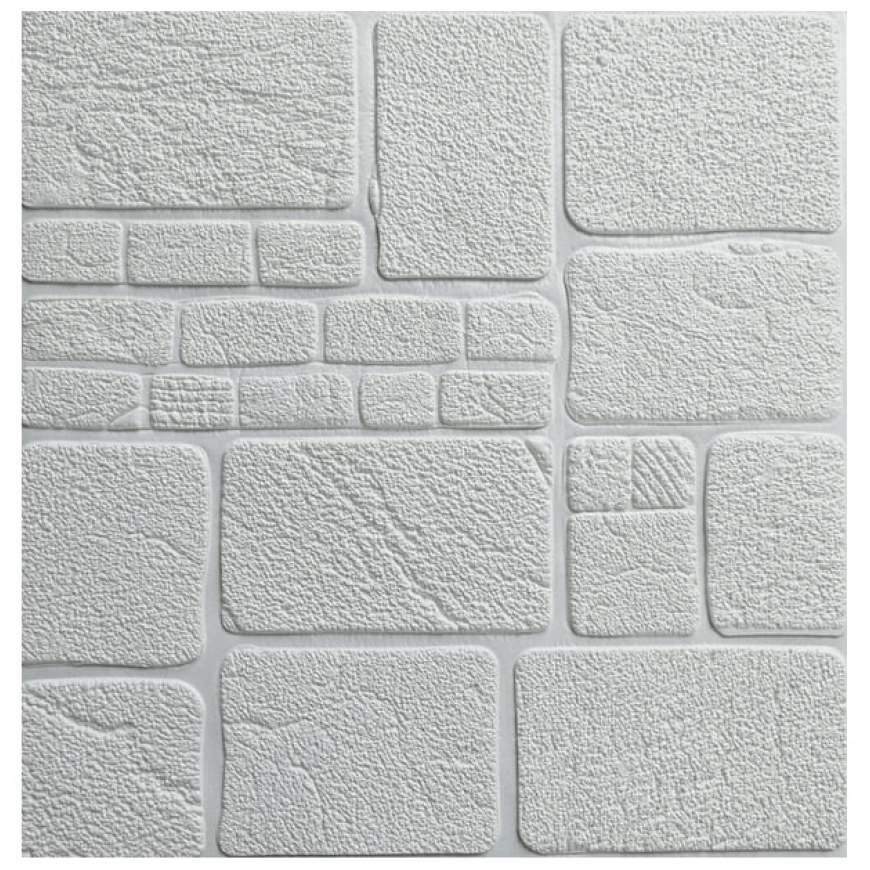 Декор за стена гранит G1, 70 х 70см, самозалепващ, бял