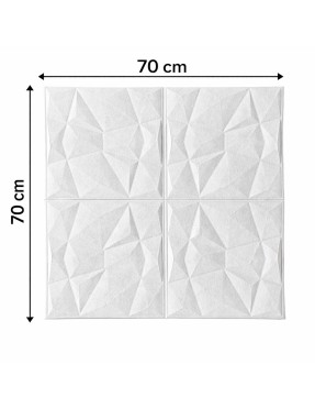 Тапет 3D самозалепващ за стени и тавани ND1, бял, 70 х 70см Тапет 3D самозалепващ за стени и тавани ND1, бял, 70 х 70см