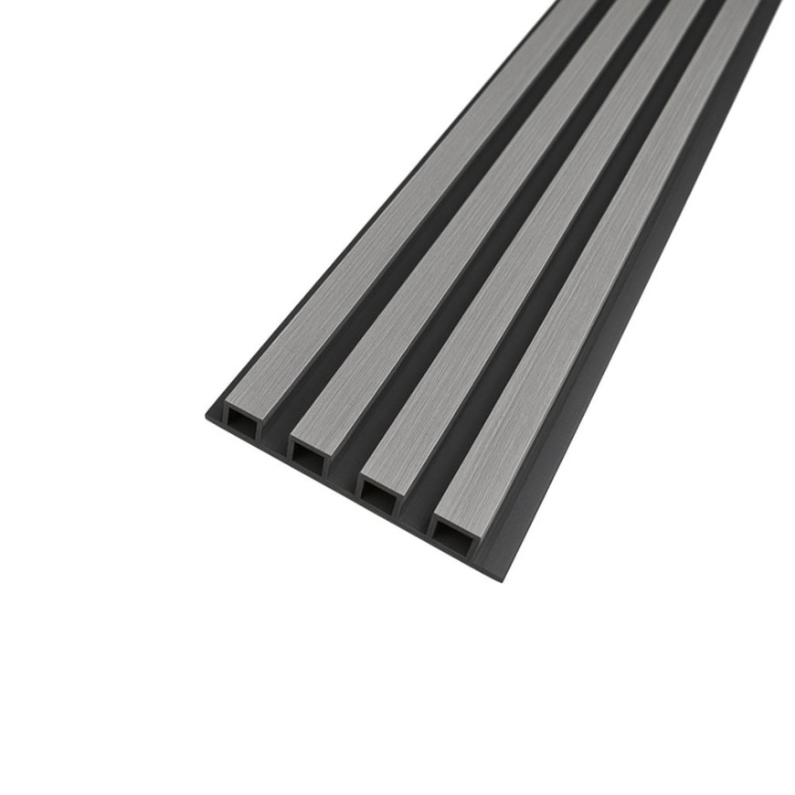 3D декоративни панели за стени и тавани, 260х16см, WPC4, LK1018-Black