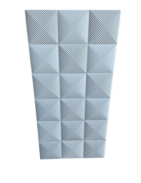 Стенен декоративен 3D панел, 120*60*2.5см, E009, PU бял