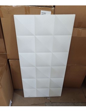 Стенен декоративен 3D панел, 120*60*2.5см, E009, PU бял