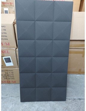 Стенен декоративен 3D панел, 120*60*2.5см, E009, PU Elegant black