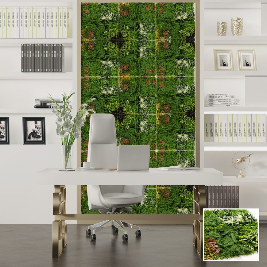 Декоративно пано с изкуствени растения Pink Gardenia - E003 |100 х 100см | декор за стени |тавани Декоративно пано с изкуствени растения Pink Gardenia - E003 |100 х 100см | декор за стени |тавани