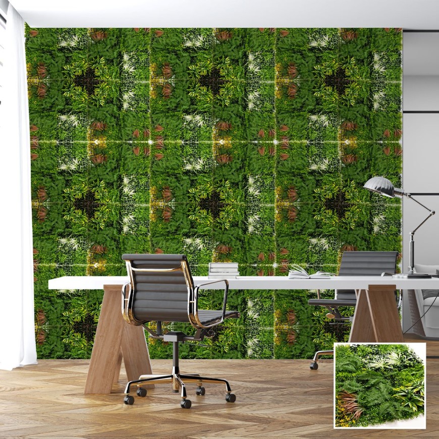 Декоративно пано с изкуствени растения Pink Gardenia - E003 |100 х 100см | декор за стени |тавани Декоративно пано с изкуствени растения Pink Gardenia - E003 |100 х 100см | декор за стени |тавани