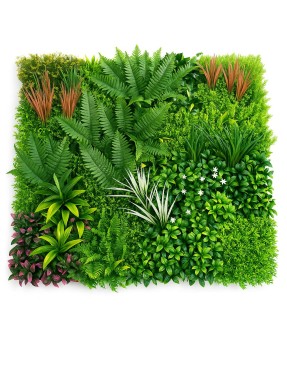 Декоративно пано с изкуствени растения Pink Gardenia - E003 |100 х 100см | декор за стени |тавани