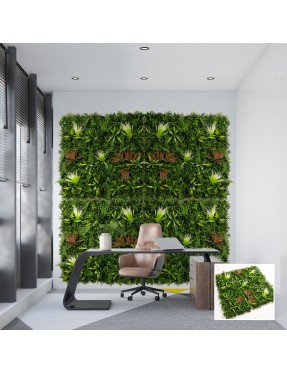 Декоративно пано растения E006 | 100 х 100 см| евкалипт и борови клонки