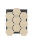Акустичен панел шестоъгълни плочки – Дъб / MDF / 665 × 815 × 18 мм
