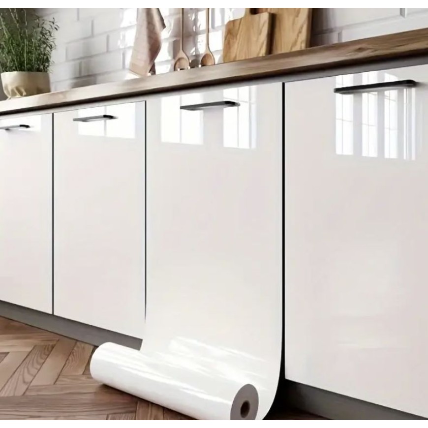 Самозалепващо PVC фолио бял гланц|3м*60см