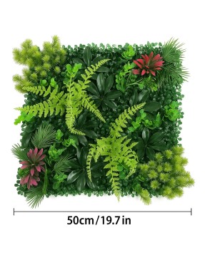 Зелено изкуствено пано с цветни акценти 014|50х50 см|стени и и тавани