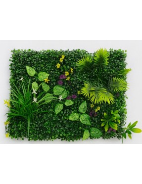 Зелено изкуствено пано с цветни акценти 008| 60*40см