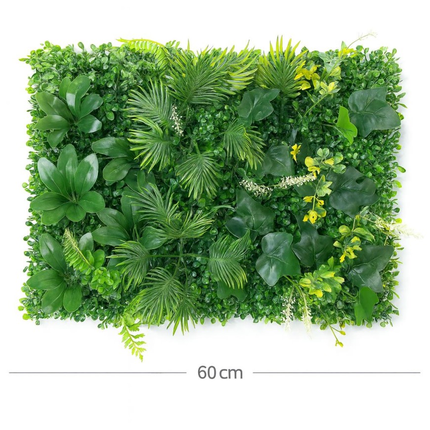 Зелено изкуствено пано с цветни акценти 012| 60*40см