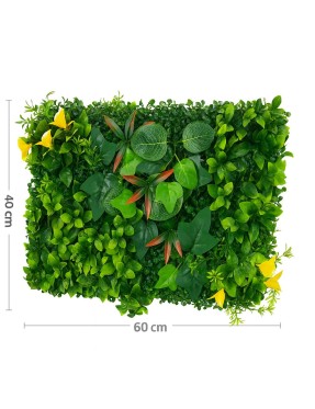 Зелено изкуствено пано с цветни акценти 013| 60*40см Зелено изкуствено пано с цветни акценти 013| 60*40см