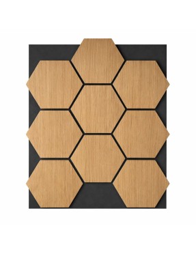 Акустичен панел пчелна пита, натурален дъб, 665/ 815/18мм