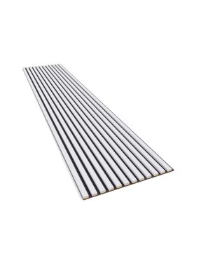 Акустичен стенен 3D панел Ivory| дърво| 270*60см| кремаво-бял