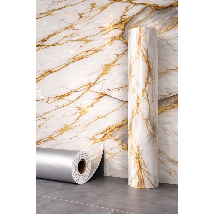 Мраморен 3D самозалепващ ролков тапет 90619D1, 3м*1.2м