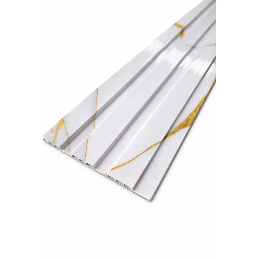 3D декоративен панел, 290х20см WPC4|LJ800| мрамор със златни жилки 3D декоративен панел, 290х20см WPC4|LJ800| мрамор със златни жилки